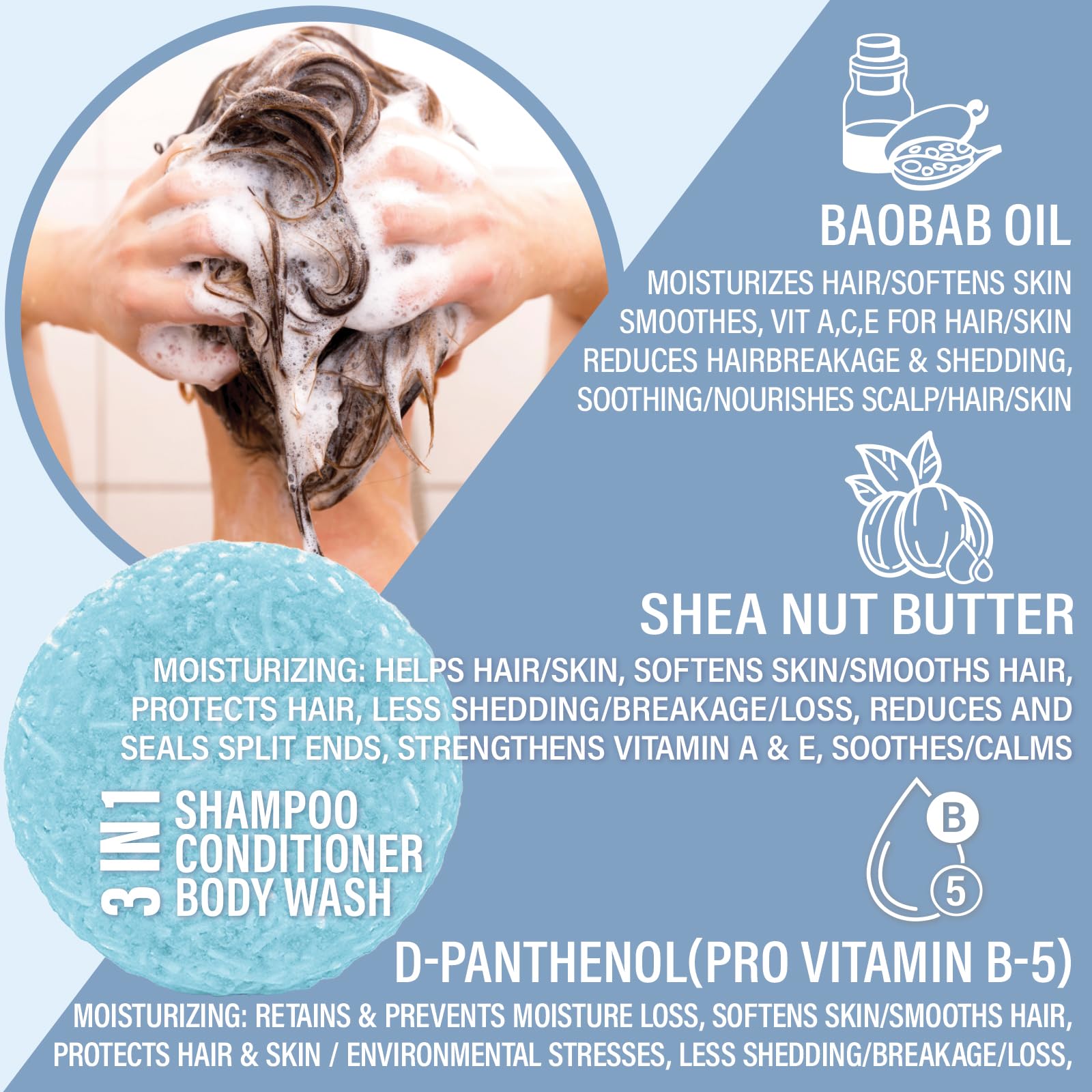 Luxiny Bay Rum Shampoo Bar – Vegan, Sulfate-Free, Made in USA | 3-in-1 Men’s Shampoo, Conditioner & Body Wash | Ideal for All Hair Types | 60+ Washes, Travel-Friendly